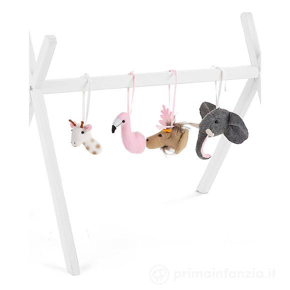 Set 4 animali in feltro per palestrina