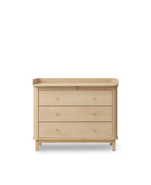 Cassettiera Fasciatoio in Legno di Rovere 'Wood Nursery Dresser' con 3 Cassetti