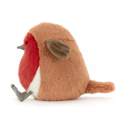 Peluche morbido parrocchetto testaprugna Robin