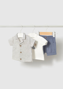 Completo 3 pezzi camicia, maglietta e pantalone - overshirt