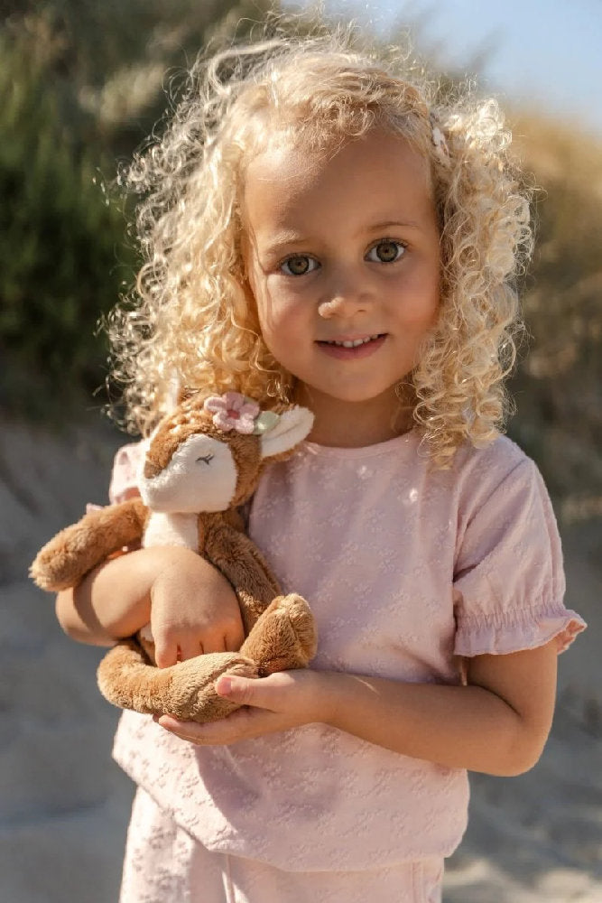 Maglietta Bambina 'Fairy Pink' con Volant e Motivo Floreale a Rilievo