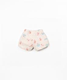 PANTALONCINI DI MAGLIA DECORATA CON STAMPA