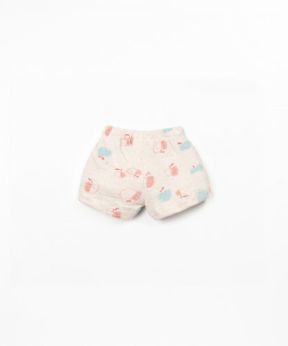 PANTALONCINI DI MAGLIA DECORATA CON STAMPA