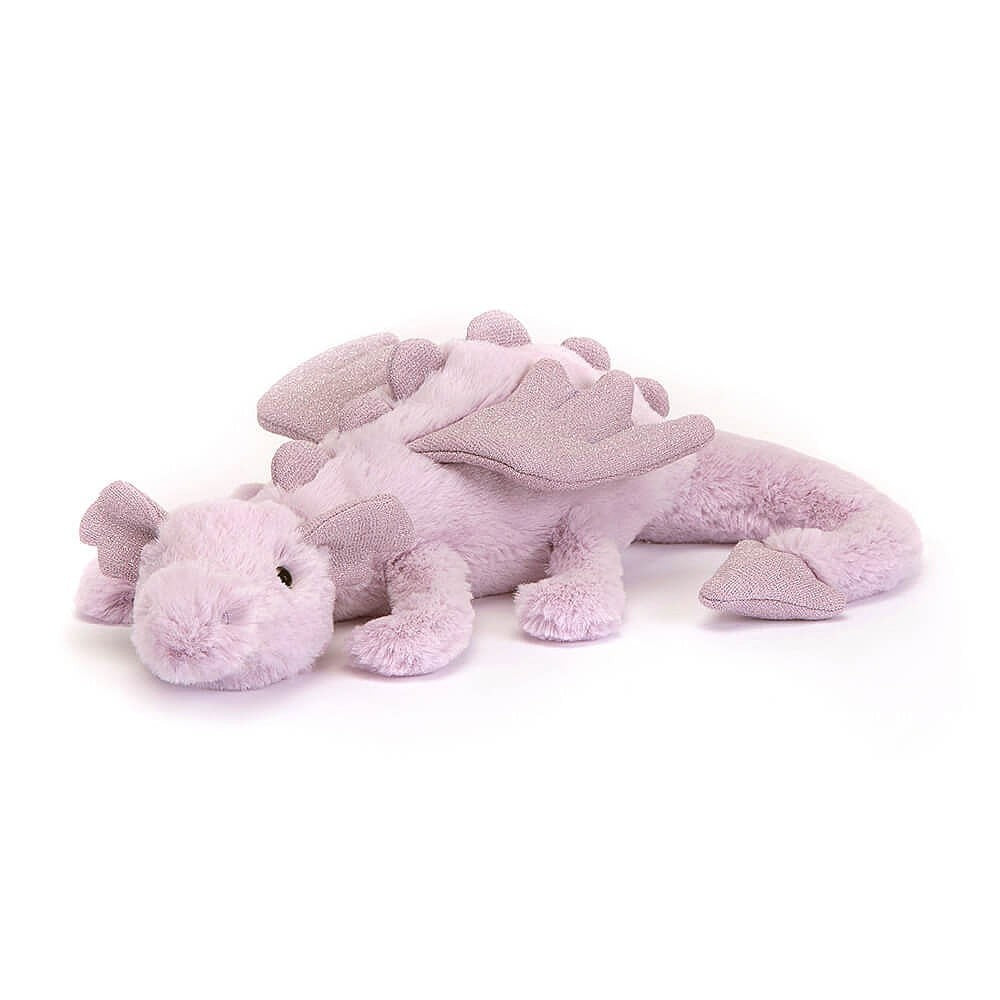 Peluche morbido drago lavanda