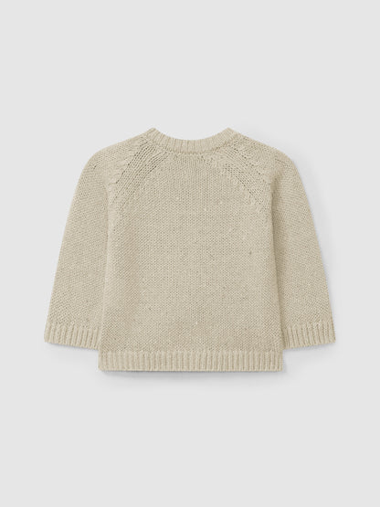 CARDIGAN LAVORATO A MAGLIA SCOLLO TONDO 5S010