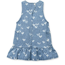 Abito con volant in denim stampato Angelica - 100% Cotone