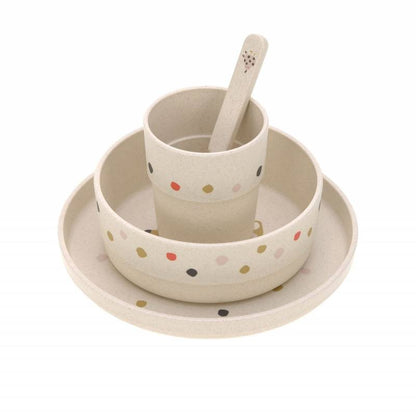 Set piatti 4 pezzi - Ciotola, piatto,bicchiere e cucchiaio