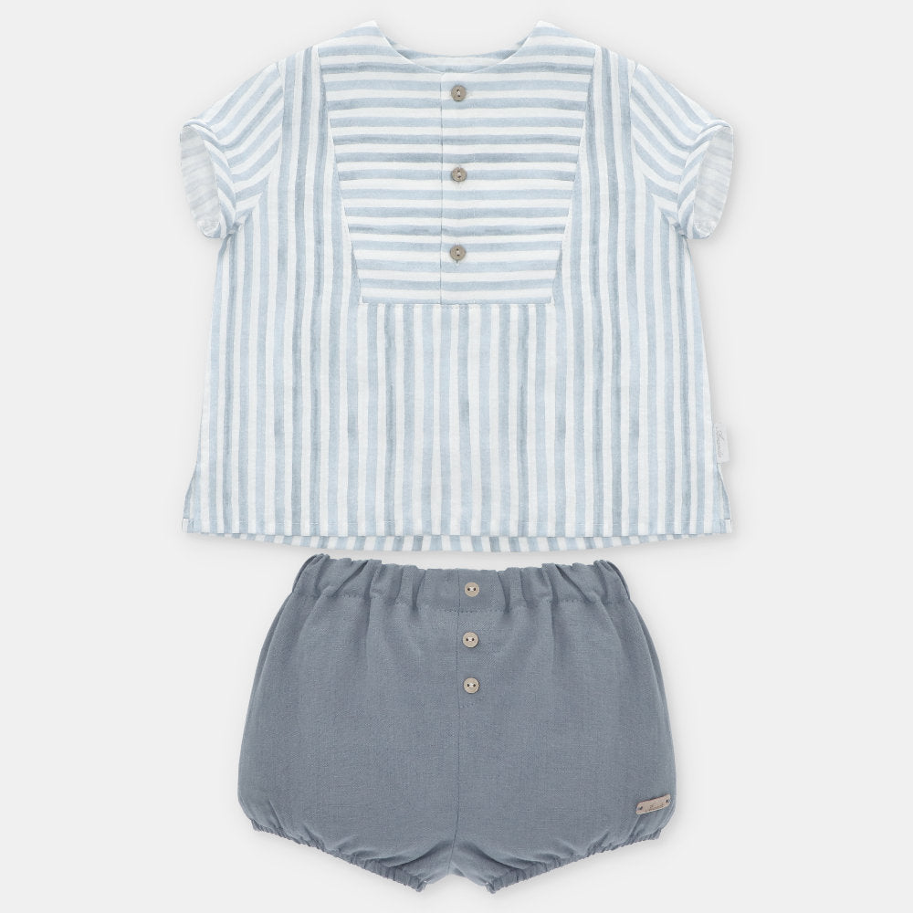 COMPLETO CAMICIA & PANTALONI IN TESSUTO BAMBINO SU
