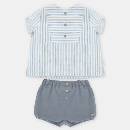 COMPLETO CAMICIA & PANTALONI IN TESSUTO BAMBINO SU