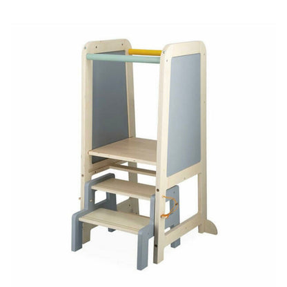 Torre montessoriana d'osservazione - Con sgabello e lavagna