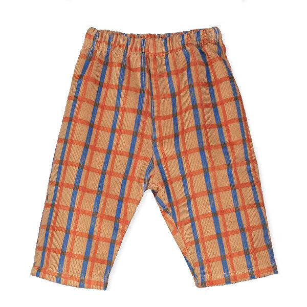 BABY WIDE CORDUROY PANTS CHECKS
