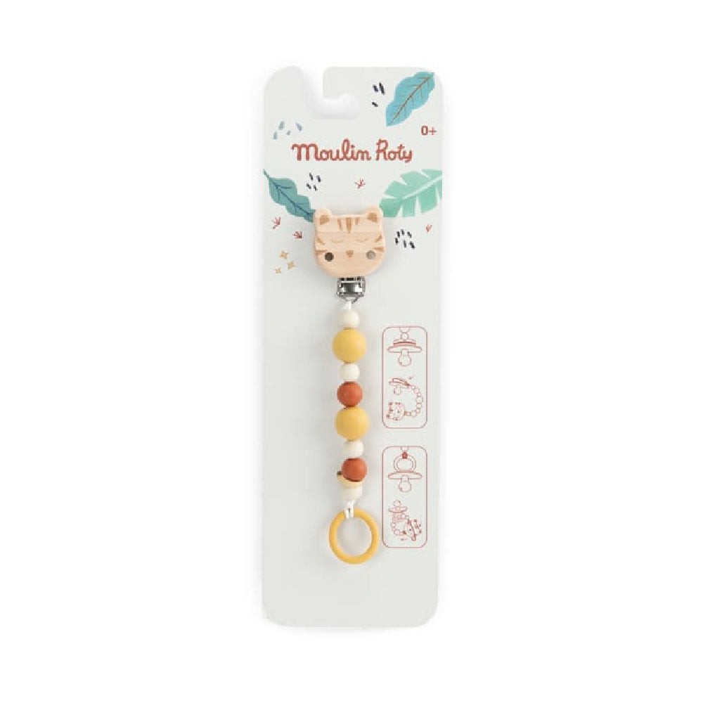 Catenella Portaciuccio in Legno e Silicone Moulin Roty