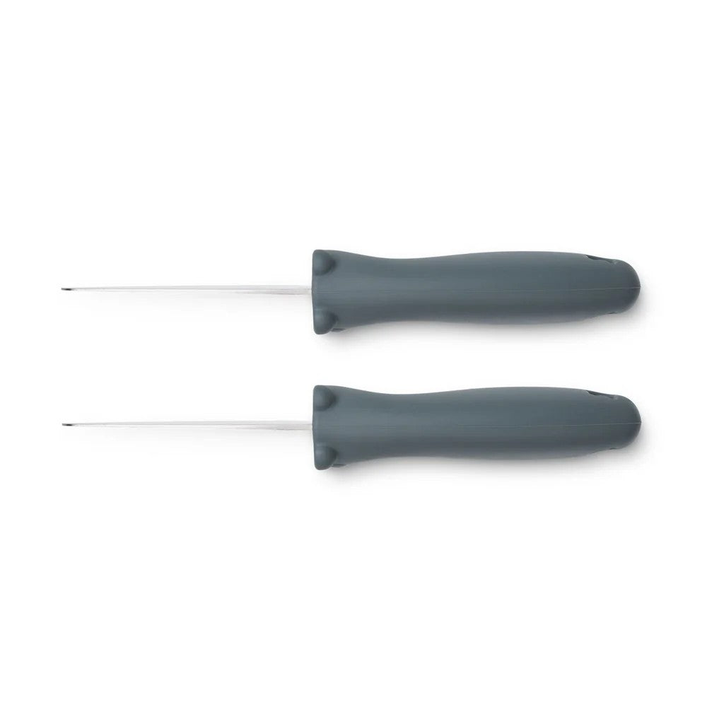Set di coltelli in acciaio perry - impugnatura in silicone