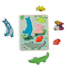 Puzzle sensoriale ad incastro - in legno