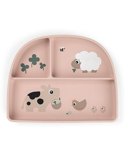 Piatto in Silicone con Scomparti e Ventosa Stick&Stay