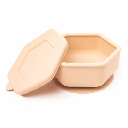 Piatto fondo con ventosa e coperchio - 100% Silicone