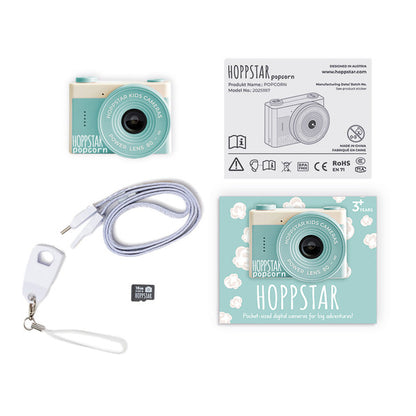 Fotocamera Digitale Tascabile Popcorn - Mini Camera con Doppia Ottica Selfie e Funzioni Automatiche (Età 3+)