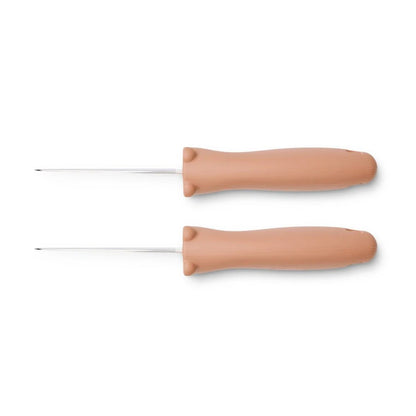 Set di coltelli in acciaio perry - impugnatura in silicone
