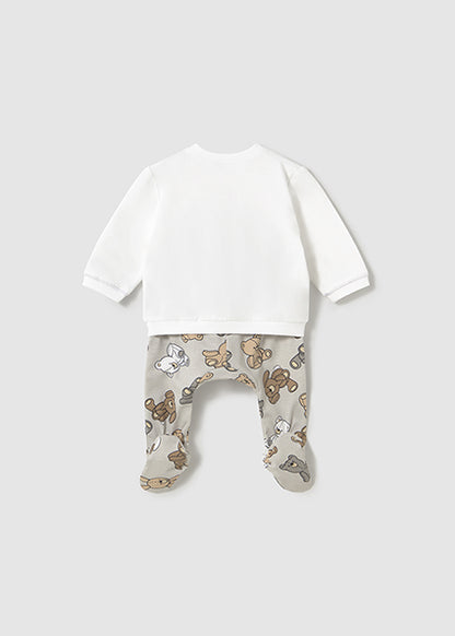 Completo neonato pullover e pantalone lungo