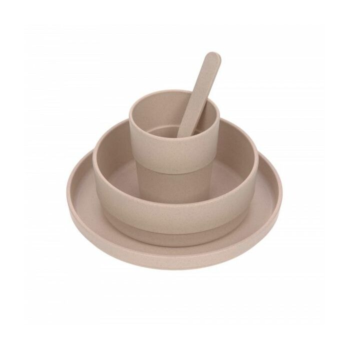 Set piatti 4 pezzi - Ciotola, piatto,bicchiere e cucchiaio