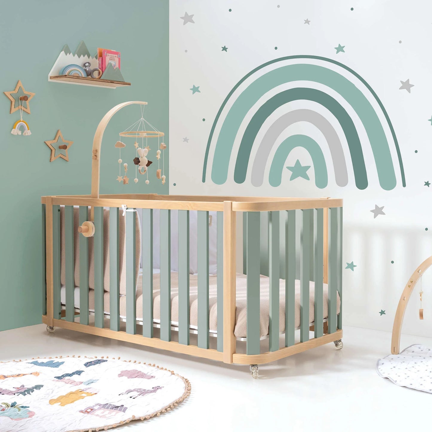 Lettino evolutivo Crea DUE PLUS - Lettino-Letto montessoriano-Scrivania