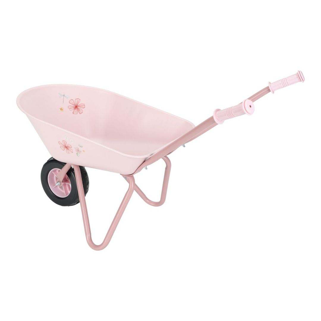 Carriola da giardino - realizzata in metallo con manici e ruote in plastica