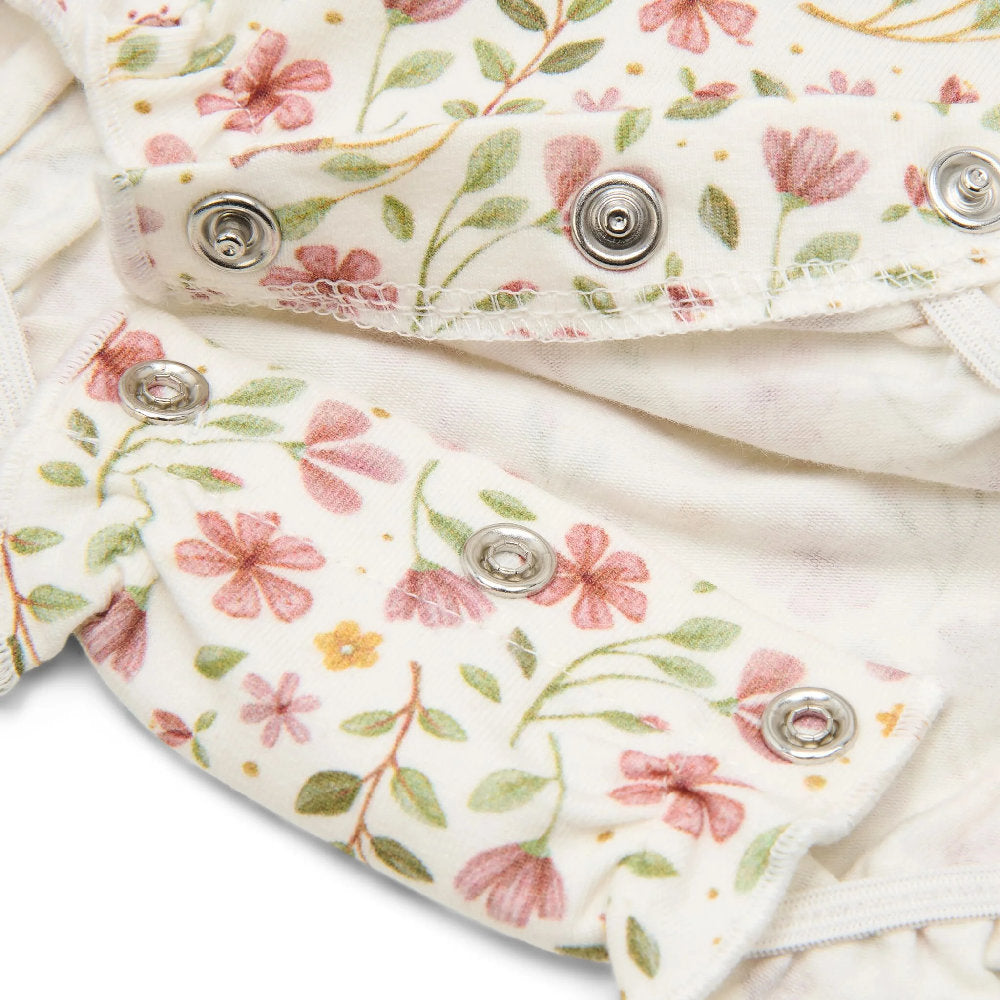 Body Smanicato in Cotone Biologico 'Fairy Garden'