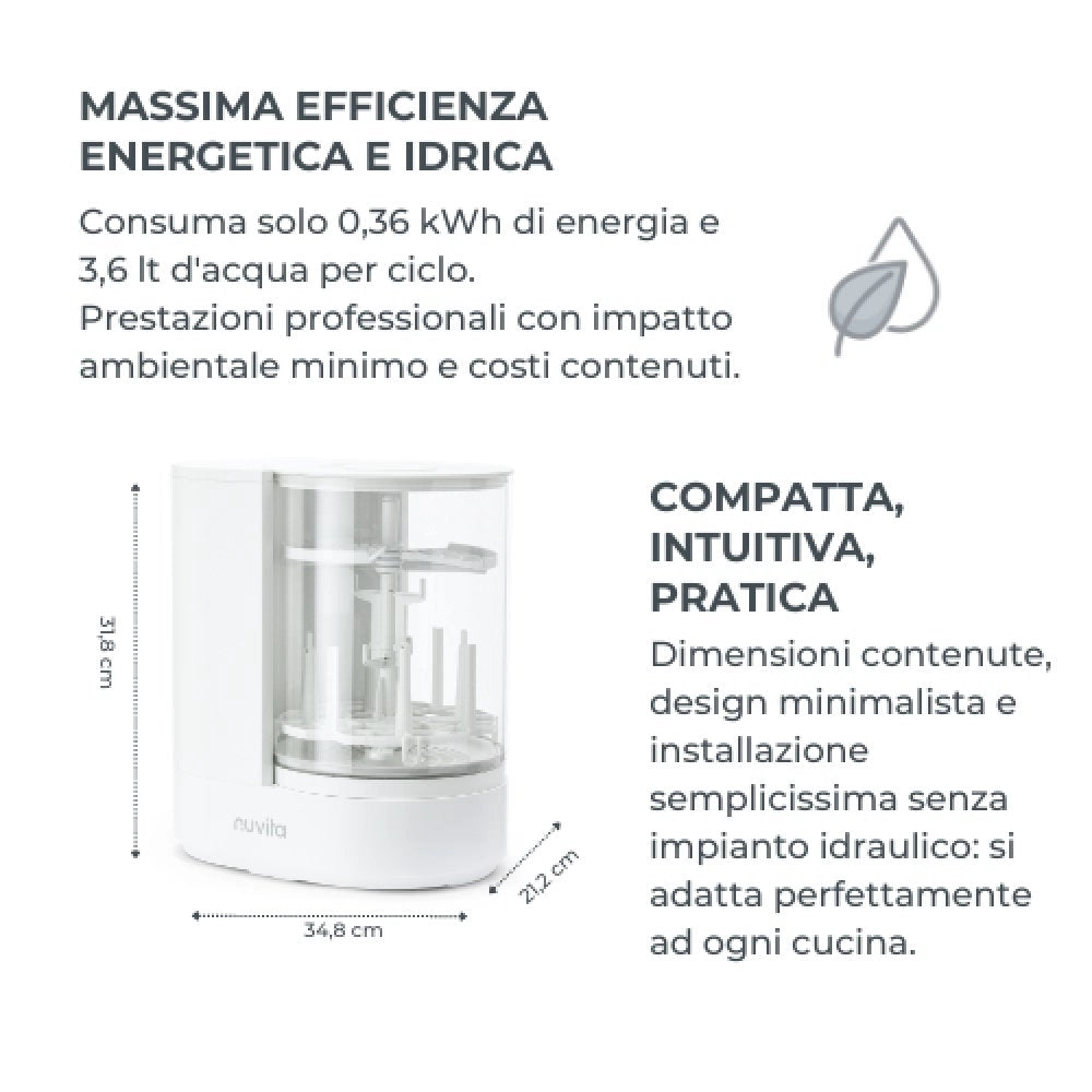 Lavabiberon Automatico 3 in 1 Linda (Lava, Sterilizza e Asciuga)
