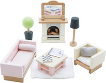 Set Arredo Salotto Daisylane in Legno per Casa delle Bambole