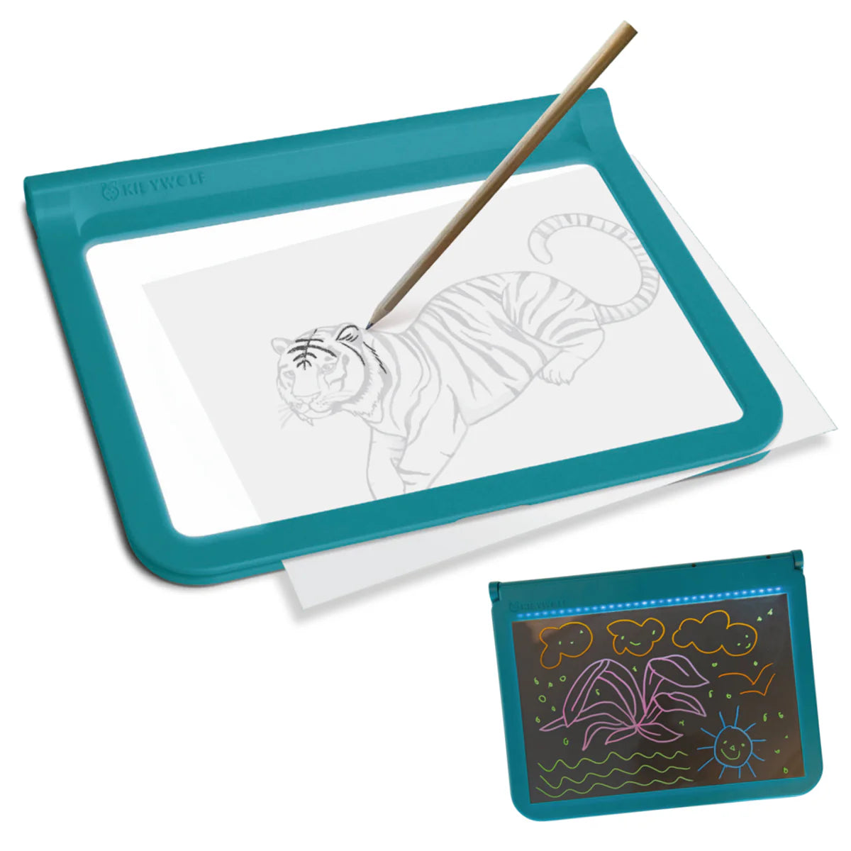 Tavoletta da disegno luminosa bifacciale - Kidywolf