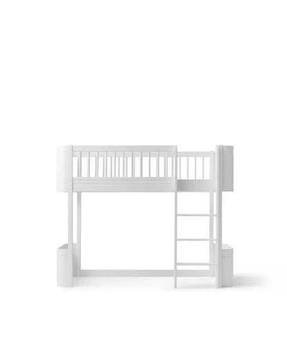 Lettino a soppalco basso in Legno di Betulla - Wood Mini+ Low Loft Bed