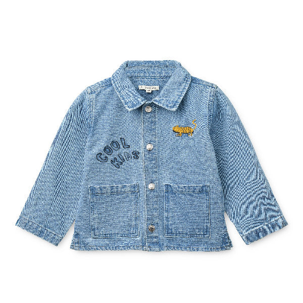Overshirt in denim con ricami Kinsley - 100% Cotone