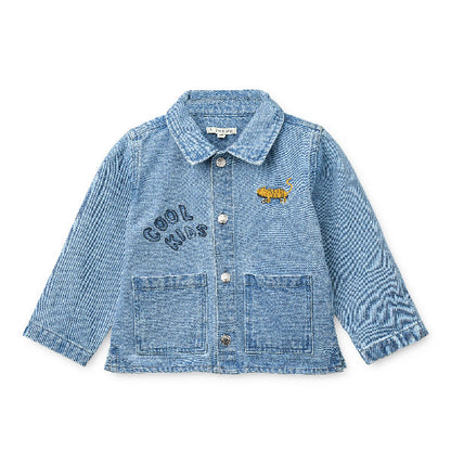 Overshirt in denim con ricami Kinsley - 100% Cotone