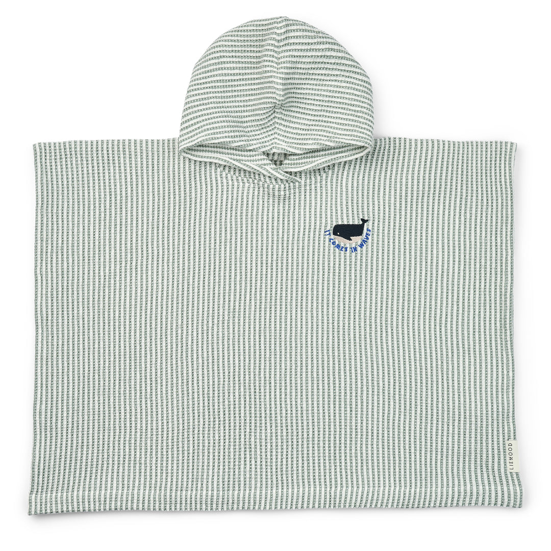 Paco Poncho accappatoio - in Cotone Biologico Waffle