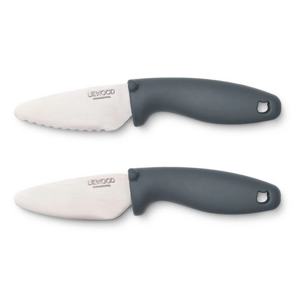 Set di coltelli in acciaio perry - impugnatura in silicone