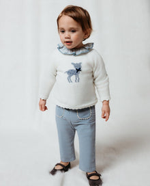 Maglioncino in maglia con cervo