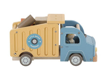 Camion della spazzatura con personaggi
