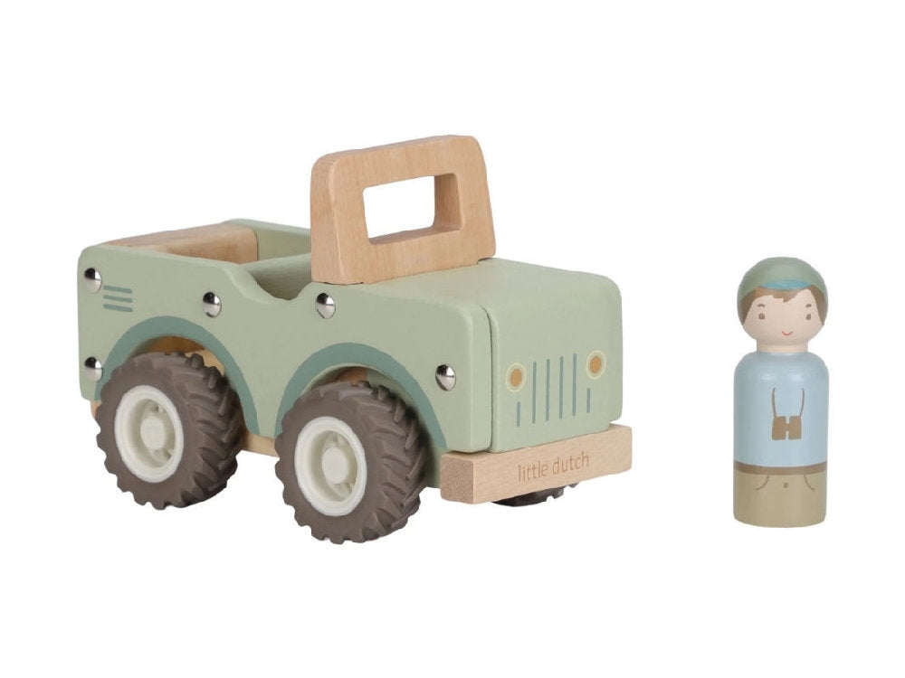 Auto Safari in Legno con Personaggio Ranger Safari Friends