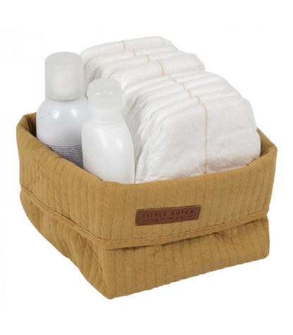 Cestino porta oggetti 15x15x15cm - 100% Cotone Bio