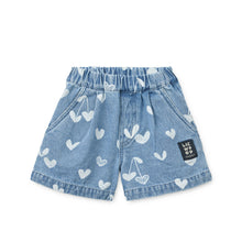 Shorts in denim di morbido cotone con vita regolabile Borrisa