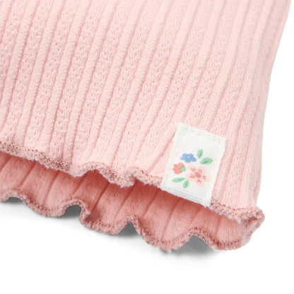 Pantaloni a Zampa Bambina in Cotone Biologico a Costine - Fairy Pink