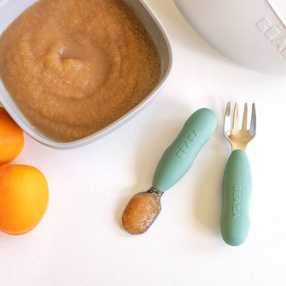 Set 2 posate educative in acciaio - Dai 10 mesi