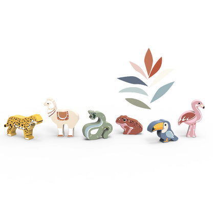 Set animali del mondo in Legno con custodia