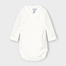 Body Neonato Incrociato a Maniche Lunghe in 100% Fibra di Bambù