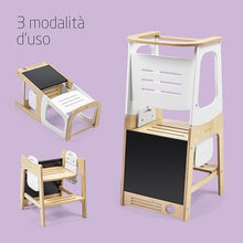 Torre montessoriana trasformabile Toucan - Regolabile in altezza
