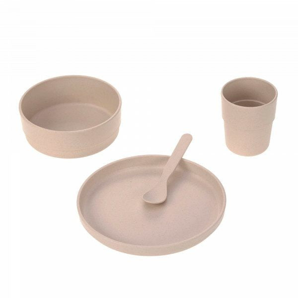 Set piatti 4 pezzi - Ciotola, piatto,bicchiere e cucchiaio