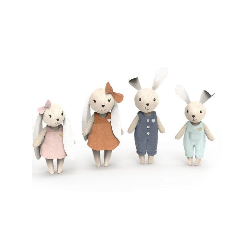 Famiglia di 4 coniglietti