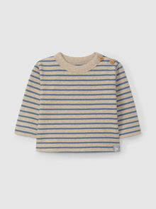 Maglia a maniche lunghe con stampa a righe - Jersey di cotone