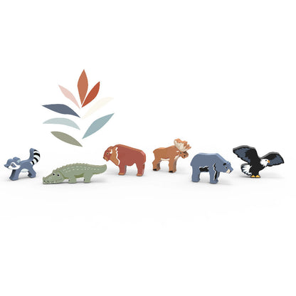 Set animali del mondo in Legno con custodia
