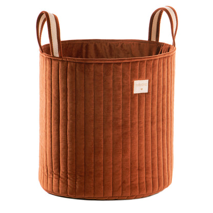 Cesta portagiochi savanna - velluto ecologico 40x35x35cm